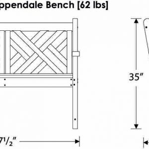 chippendale bench specifications