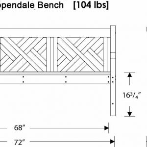 chippendale bench specifications