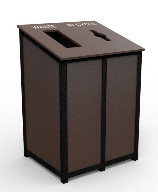dual bin recycling station