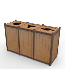 TRIPLE TOP LOAD WASTE RECEPTACLE