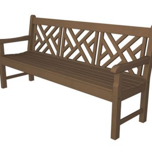 teak chippendale bench