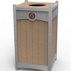 top load waste receptacle