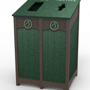 dual bin recycling station
