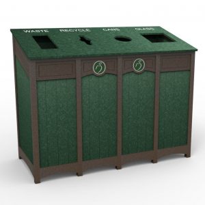 quad bin recycling station