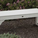 recycled plastic backless bench