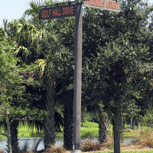 decorative street sign