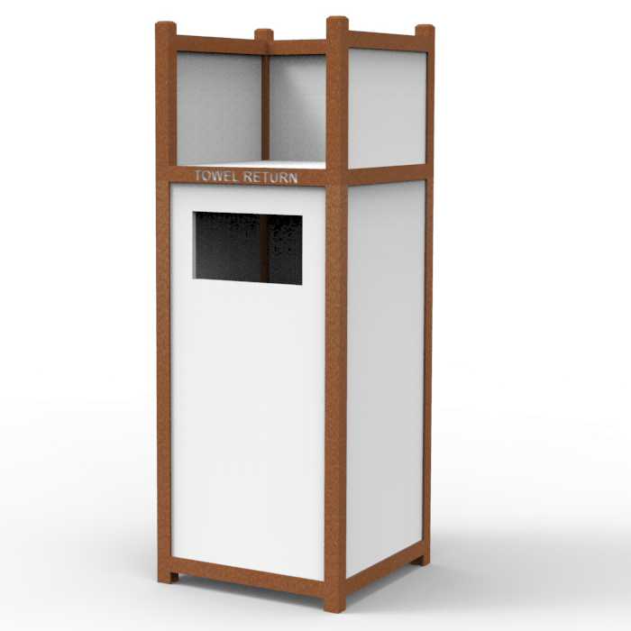 Towel Return Units Bins, Valets, Huts & Consoles