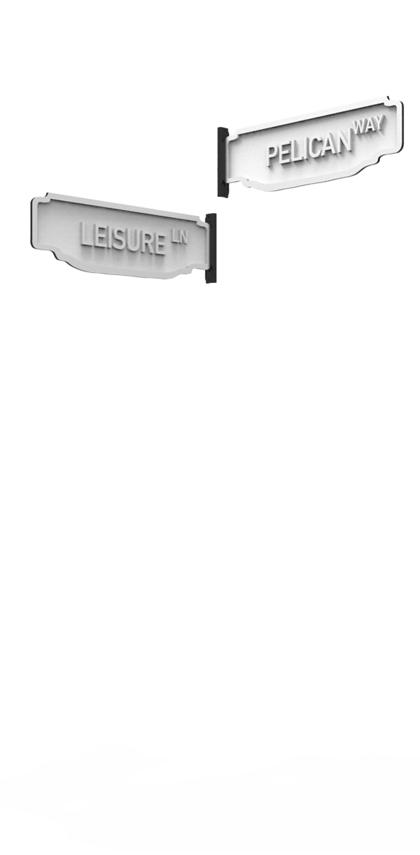 cast-alum-side-mount contour-white-sign - Site Essentials