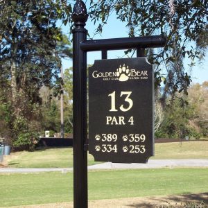 granite golf signs