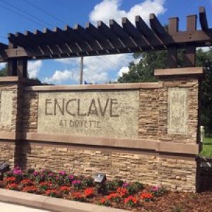 granite entrance sign