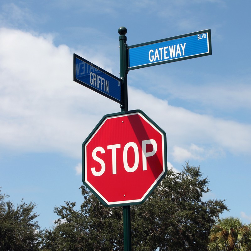 Decorative Street Sign Frames Square Signature Series