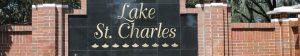 Lake St. Charles Granite Tile Entrance Sign