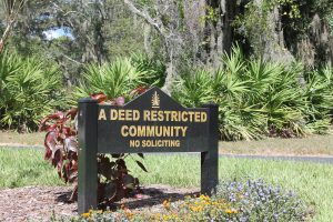 Deed Restricted Entrance Sign