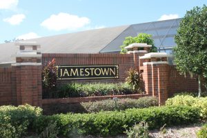 Black Granite Brick Jamestown Community Sign