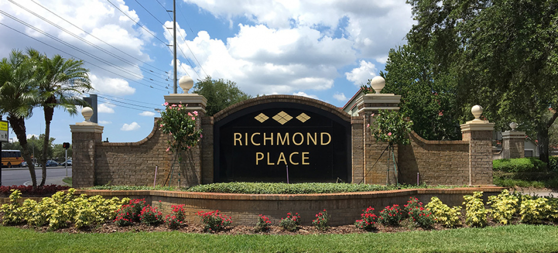 Entrance Signs Update Case Study for Richmond Place in Tampa Florida